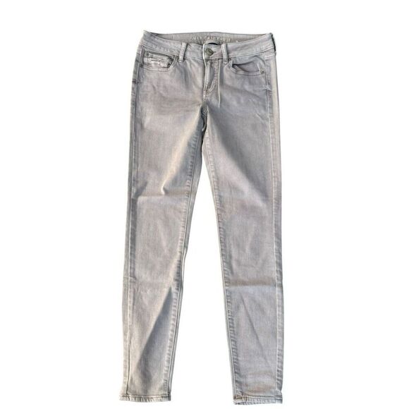 American Eagle Outfitters super stretch skinny jeans light mauve size 4 - Picture 1 of 7
